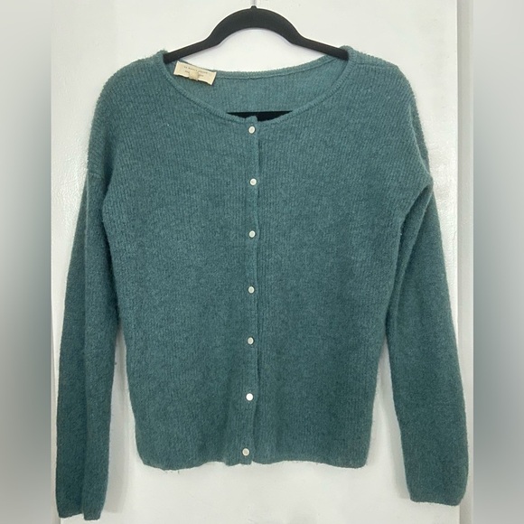 Sezane Gaspard Teal Button-Up Cardigan Size XS - Picture 2 of 8